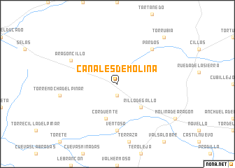 map of Canales de Molina