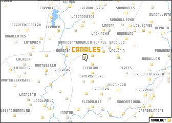 map of Canales