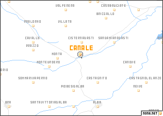 map of Canale