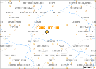 map of Canalicchio