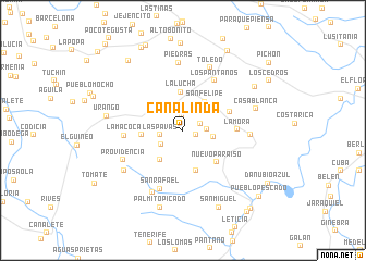 map of Cañalinda