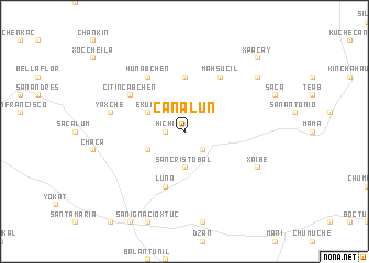 map of Canalún