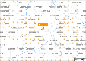 map of Canán