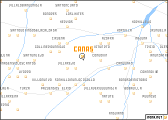 map of Cañas