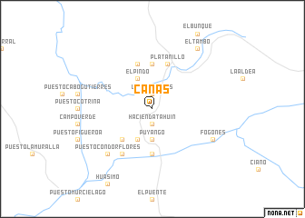 map of Cañas