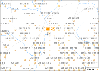 map of Cañas