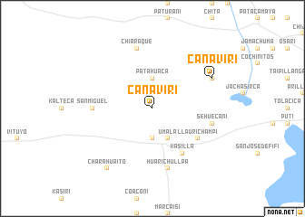 map of Cañaviri