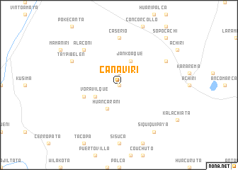 map of Cañaviri