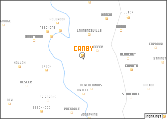 map of Canby