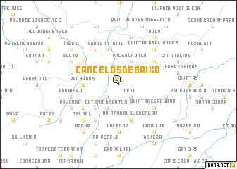 map of Cancelos de Baixo