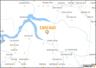 map of Canchún