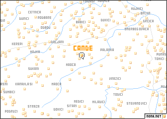 map of Čande