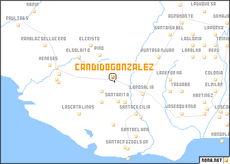 map of Cándido González