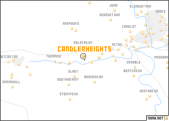 map of Candler Heights
