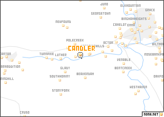 map of Candler