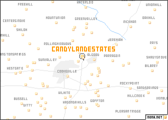 map of Candyland Estates