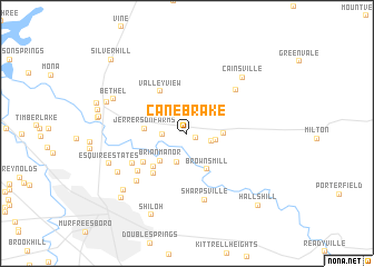 map of Canebrake