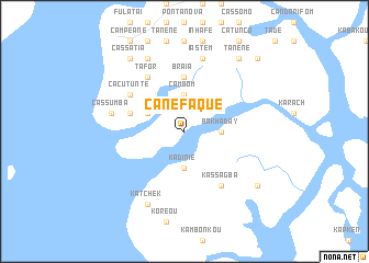 map of Canefaque