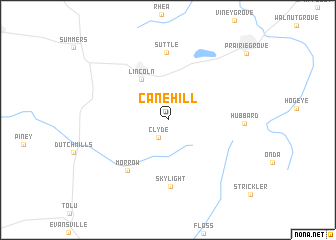 map of Canehill