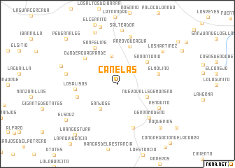 map of Canelas