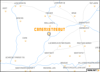 map of Canenx-et-Réaut