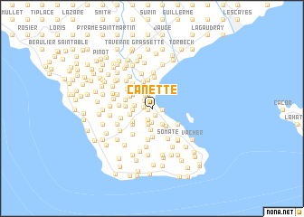 map of Canette