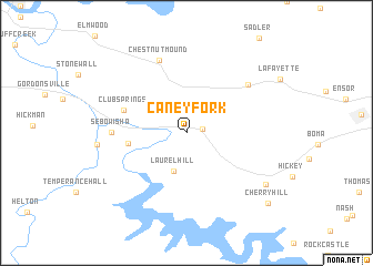 map of Caney Fork