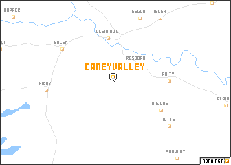 map of Caney Valley