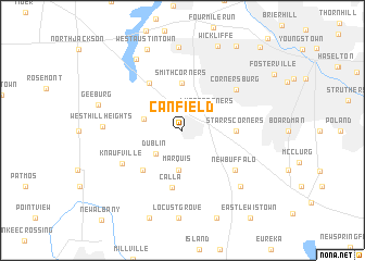 map of Canfield