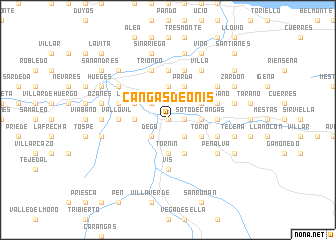 map of Cangas de Onís