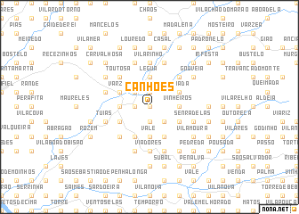 map of Canhões