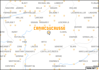 map of Caniac-du-Causse