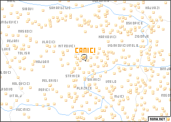 map of Čanići