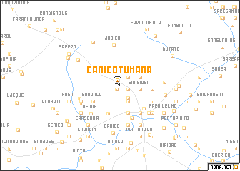 map of Canicó Tumaná