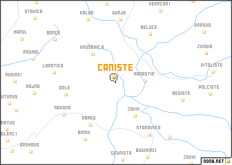 map of Čanište