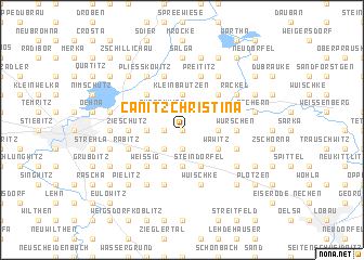 map of Canitz-Christina