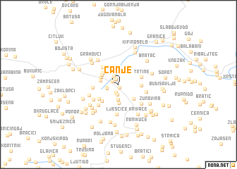 map of Čanje