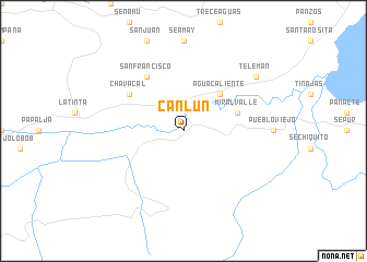 map of Canlún