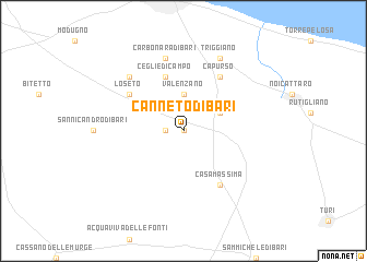 map of Canneto di Bari