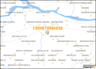 map of Canneto Pavese