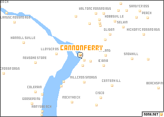 map of Cannon Ferry