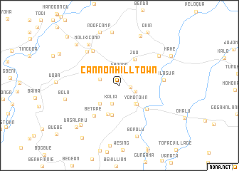 map of Cannon Hill Town