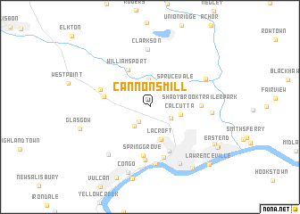 map of Cannons Mill