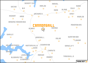 map of Cannons Mill