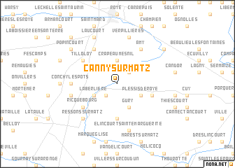 map of Canny-sur-Matz