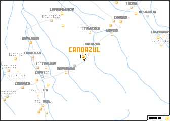 map of Caño Azul