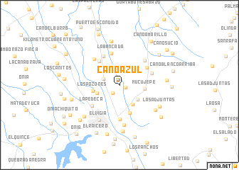map of Caño Azul