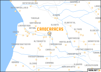 map of Caño Caracas