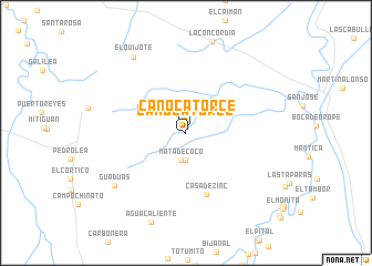 map of Caño Catorce