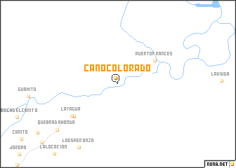 map of Caño Colorado